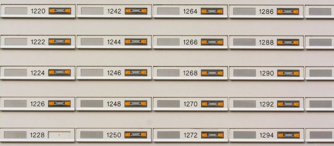 apartment building mailboxes